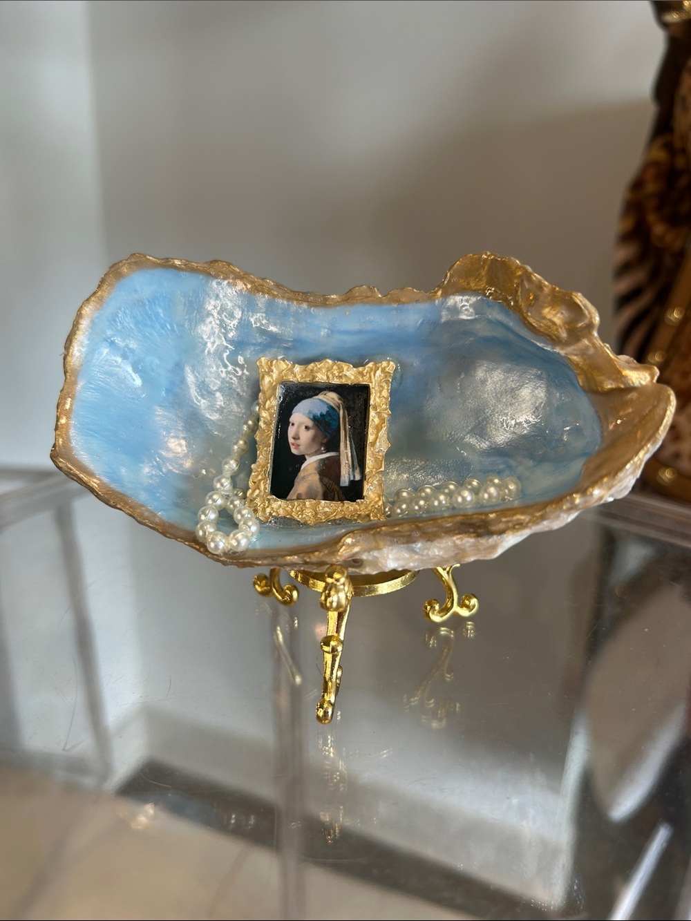 Girl With The Pearl Earring by Vermeer Oyster Shell Trinket Dish New